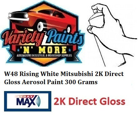 W48 Rising White Mitsubishi 2K Direct Gloss Aerosol Paint 300 Grams