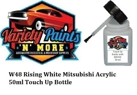 W48 Rising White Mitsubishi Acrylic 50ml Touch Up Bottle