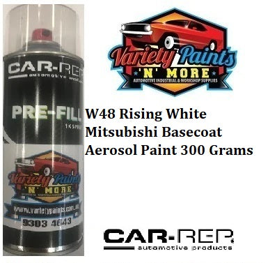 W48 Rising White Mitsubishi Basecoat Aerosol Paint 300 Grams