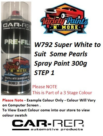 W792 Super White to Suit  Some Pearls Spray Paint 300g STEP 1