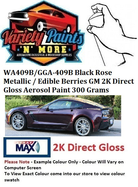 WA409B/GGA-409B Black Rose Metallic / Edible Berries GM 2K Direct Gloss Aerosol Paint 300 Grams