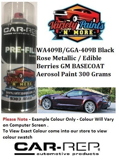 WA409B/GGA-409B Black Rose Metallic / Edible Berries GM BASECOAT Aerosol Paint 300 Grams