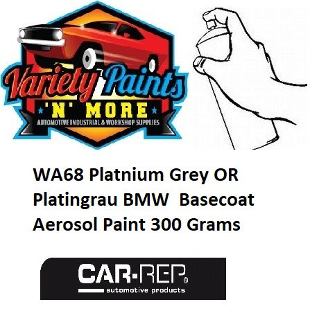 WA68 Platnium Grey / Platingrau BMW Basecoat Aerosol Paint 300 Grams