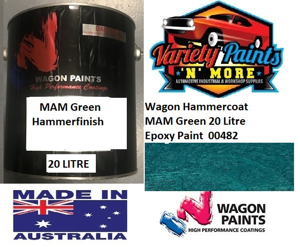 Wagon Hammercoat MAM Green 20 Litre Epoxy Paint  00482
