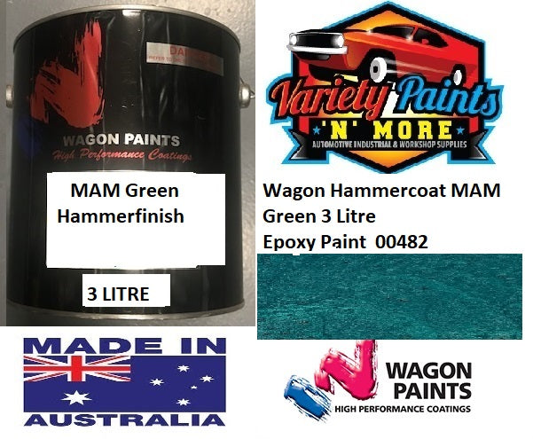 Wagon Hammercoat MAM Green 3 Litre Epoxy Paint  00482
