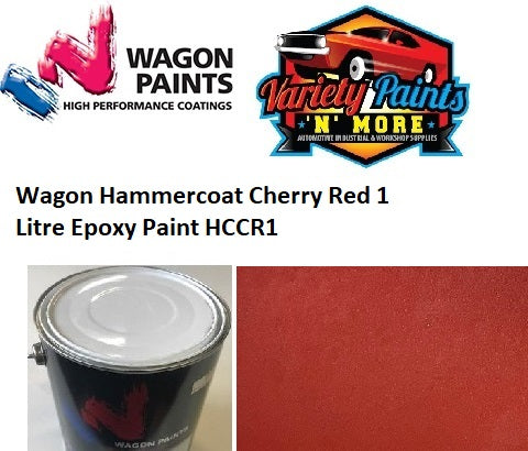 Wagon Hammercoat Cherry Red 1 Litre Epoxy Paint HCCR1