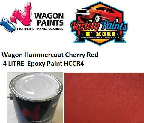 Wagon Hammercoat Cherry Red 4 Litre Epoxy Paint HCCR4