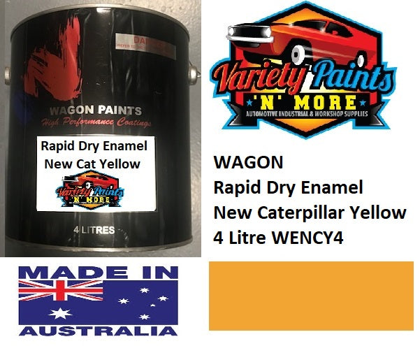 Wagon Rapid Dry Enamel New Caterpillar Yellow 4 Litre WENCY4