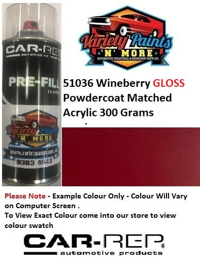 51046 Wineberry GLOSS Powdercoat Matched Acrylic 300 Grams