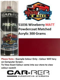 51036 Wineberry MATT Powdercoat Matched Acrylic 300 Grams 
