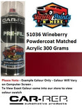 51046 Wineberry SATIN Powdercoat Matched Acrylic 300 Grams