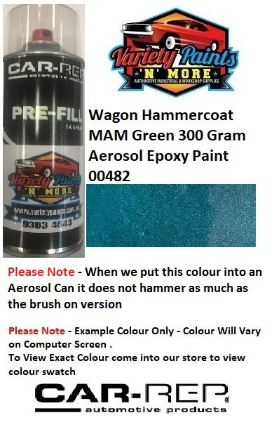 Wagon Hammercoat MAM Green 300 Gram Aerosol Epoxy Paint  00482 3IS 51A