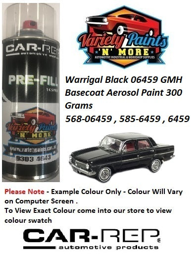 Warrigal Black 06459 GMH Basecoat  Aerosol Paint 300 Grams K100