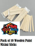 Wooden Paint Mixing Sticks  10 Pack