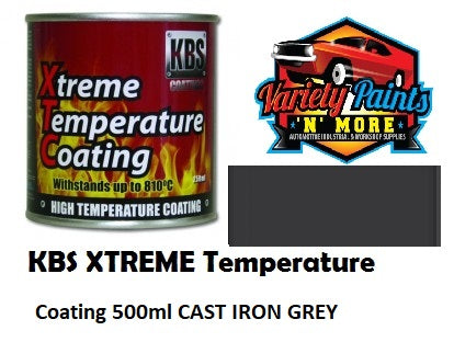 KBS Cast Iron Grey Xtreme Temp Paint 500ml 6832