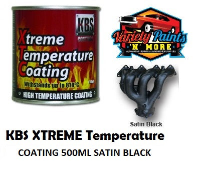 KBS Satin Black Xtreme Temp Paint 500ml