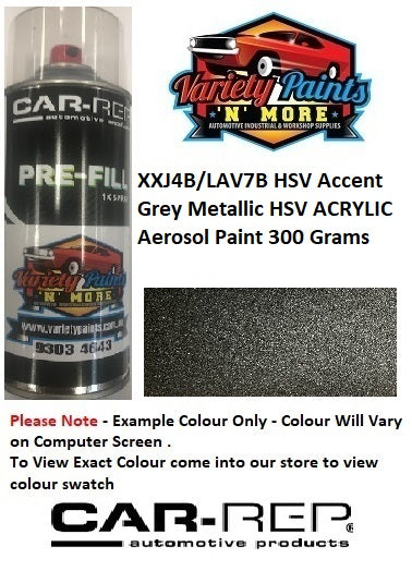 XXJ4B/LAV7B HSV Accent Grey Metallic HSV ACRYLIC Aerosol Paint 300 Grams