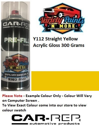 Y112 Straight Yellow Acrylic Gloss 300 Grams 1IS 48A