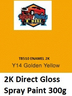 Y14 Golden Safety Yellow Australian Standard 2K SATIN Aerosol 300 Grams