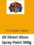 Y14 Golden Safety Yellow Australian Standard 2K Direct Gloss Aerosol 300 Grams