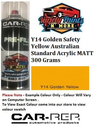 Y14 Golden Safety Yellow Australian Standard Acrylic MATT 300 Grams