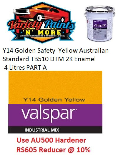 Y14 Golden Safety Yellow Australian Standard TB510 DTM 2K 4 Litres PART A