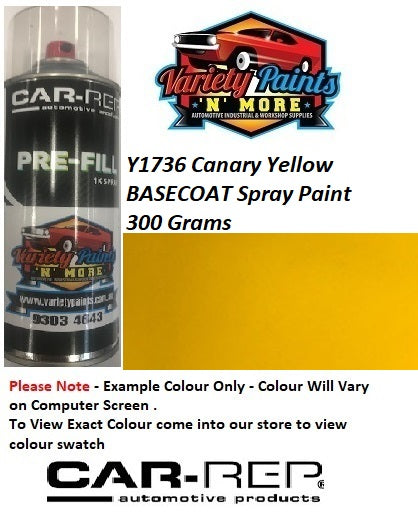 Y1736 Canary Yellow BASECOAT Spray Paint 300 Grams STEP 1 1IS 28A