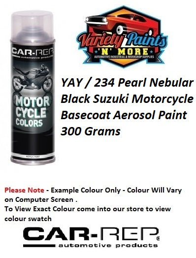 YAY / 234 Pearl Nebular Black Suzuki Motorcycle Basecoat Aerosol Paint 300 Grams
