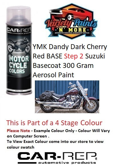 YMK Dandy Dark Cherry Red BASE Step 2 Suzuki Basecoat 300 Gram Aerosol Paint