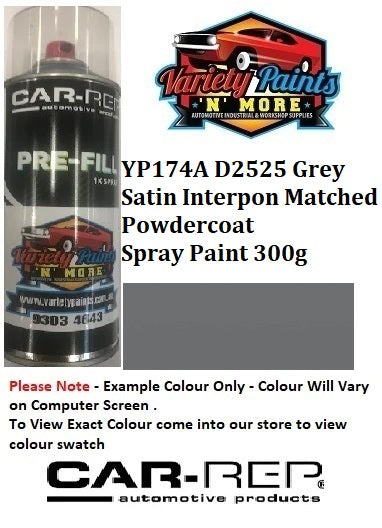 YP174A D2525 Grey Satin Interpon Matched Powdercoat Spray Paint 300g