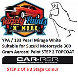 YPA / 133 Pearl Mirage White Suitable for Suzuki Motorcycle 300 Gram Aerosol Paint STEP 2 TOPCOAT 