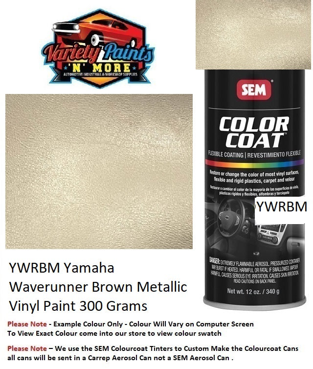 YWRBM Yamaha Waverunner Brown Metallic Colourcoat Vinyl Aerosol 300 Grams