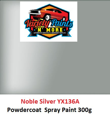 NOSIL AND NOBSIL2 Noble Silver Grey SATIN Powdercoat Spray Paint 300g (2 CANS Are Provided for this Colour ** SEE Notes