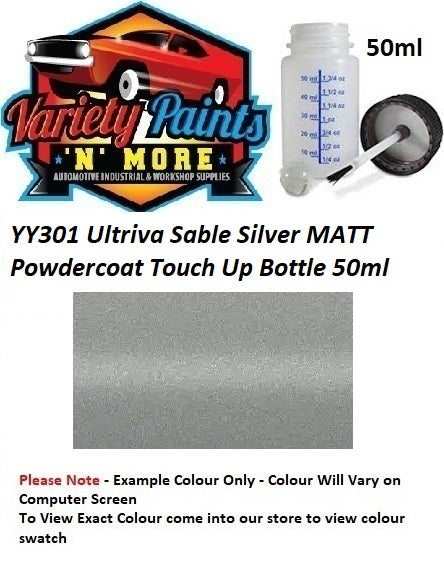 Ultriva™  YY301  Sable Silver MATT Powdercoat Touch Up Bottle 50ml