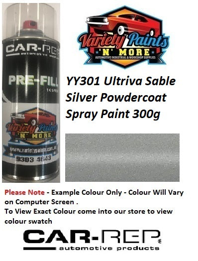 Ultriva™  YY301  Sable Silver SATIN Powdercoat Spray Paint 300g