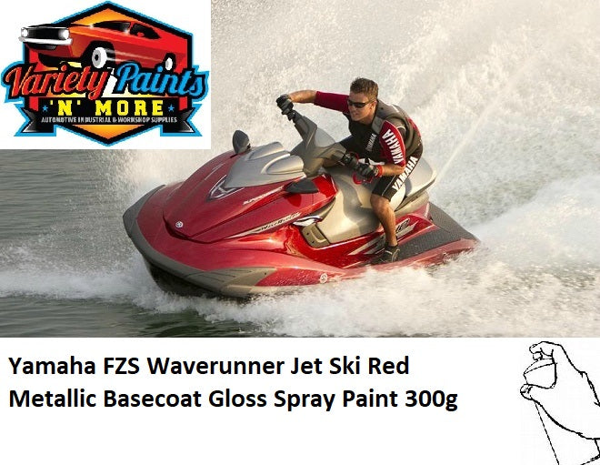 Yamaha FZS Waverunner Jet Ski Red Metallic Basecoat Gloss Spray Paint 300g