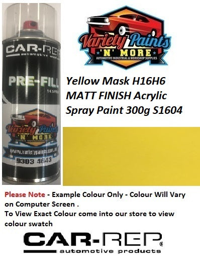 Yellow Mask H16H6 MATT FINISH Acrylic Spray Paint 300g S1604