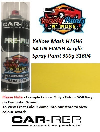 Yellow Mask H16H6 SATIN FINISH Acrylic Spray Paint 300g S1604