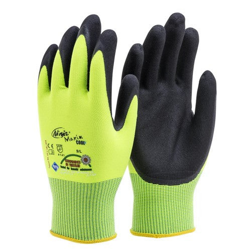 Ninja Maxim Cool Hi Vis Safety Gloves Medium Pair