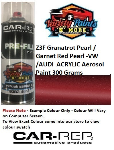 Z3F Granatrot Pearl / Garnet Red Pearl -VW  /AUDI  ACRYLIC Aerosol Paint 300 Grams