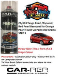 Z6/674 Tango Pearl /Dynamic Red Pearl Basecoat for Orange Pearl Touch Up Paint 300 Grams STEP 3 