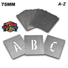 Zinc Stencil Kit A-Z Letters 75mm 14476 SIG