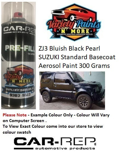ZJ3 Bluish Black Pearl SUZUKI Standard Basecoat Aerosol Paint 300 Grams