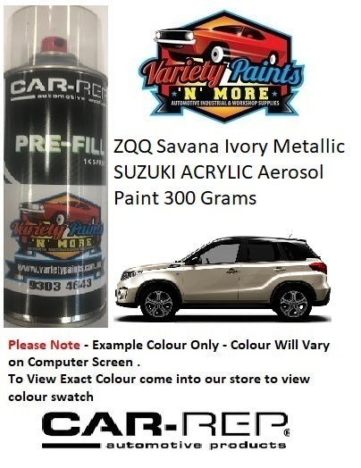 ZQQ Savana Ivory Metallic SUZUKI ACRYLIC Aerosol Paint 300 Grams