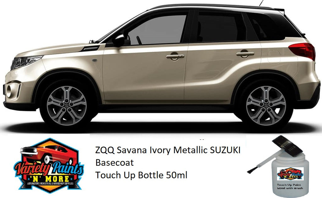 ZQQ Savana Ivory Metallic SUZUKI Basecoat Touch Up Bottle 50ml