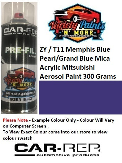 ZY / T11 Memphis Blue Pearl/Grand Blue Mica Acrylic Mitsubishi Aerosol Paint 300 Grams
