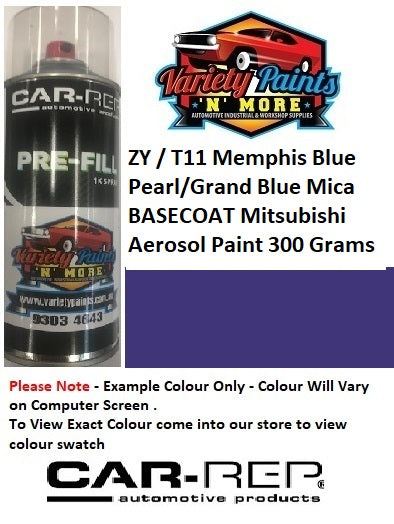 ZY / T11 Memphis Blue Pearl/Grand Blue Mica BASECOAT Mitsubishi Aerosol Paint 300 Grams 1IS 71A