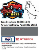 Zeus Grey Satin 90088416 2K Powdercoat Spray Paint 300g S4738 