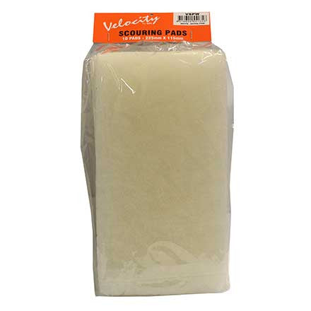 Velocity Scourer Pads 10 PACK  225mm x 115mm 1200G White