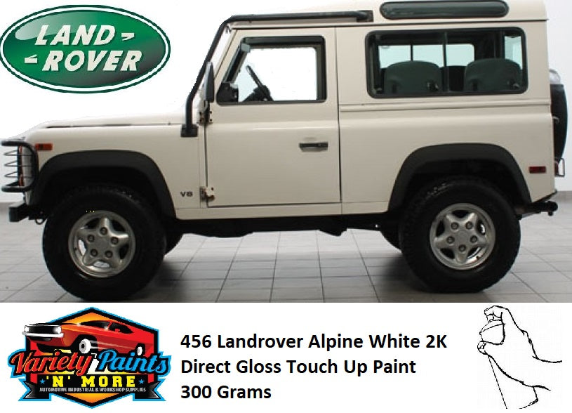 456/NUC Landrover Alpine White 2K Direct Gloss Touch Up Paint 300 Grams